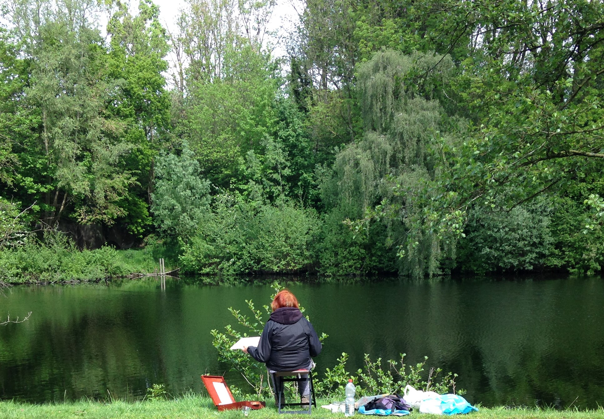 cursist binnen aan het werk
